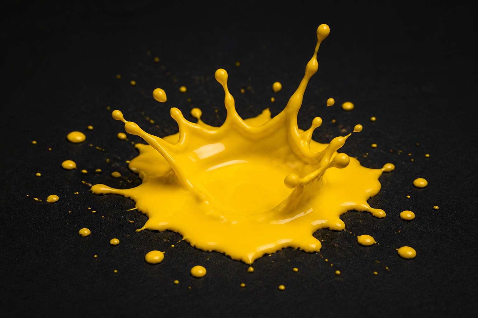 Schizzo di inchiostro giallo